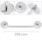 Toallero barra para pared cromado 350x60x74mm modelo Renne - KS30600 - 02