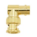Conector dorado BNC RG6U macho-hembra acodado - BN03900 - 03
