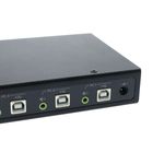 Conmutador KM USB teclado ratón multipantalla de 4 puertos KM104 - KV01100 - 03