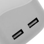 Piloto de luz LED nocturna rectangular de tipo enchufe con sensor crepuscular 230VAC y 2 x USB - NB02800 - 06