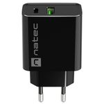 Cargador USB Natec Ribera 1X USB-A + 1X USB-C 20W negro NUC-2062 - NT36300 - 03
