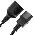 Cable de alimentación eléctrico IEC-60320 C14 a schuko hembra de 1m - FA09000 - 05