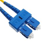 Cable de fibra óptica SC/PC a SC/APC monomodo duplex 9/125 de 3 m OS2 - FK01400 - 05