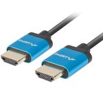 Cable HDMI Lanberg CA-HDMI-22CU-0010-BK HDMI 2.0 macho 4k slim de 1m negro - HI11400 - 01