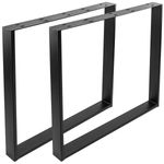 Pies rectangulares para mesa. Patas en acero negro 800 x 80 x 730 mm 2-pack - IP01100 - 01