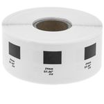 Rollo bobina de 1000 etiquetas adhesivas compatibles con Brother DK-11218 24mm rendonda - KT06300 - 01
