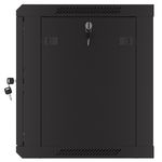 Armario Rack mural 19" 9U F450 600x450x512mm pared desmontado DIY negro Lanberg - WK31900 - 09