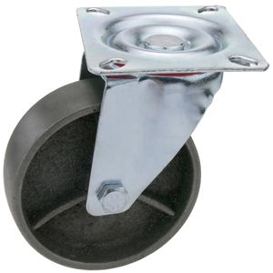 Rueda pivotante industrial de metal sin freno 100 mm