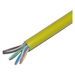 Bobina de cable de red ethernet Cat. 5e UTP CCA de 100 m rígido de color amarillo - LQ03100 - 02