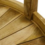 Taburete de baño esquinero con estante 45 x 50 x 45 cm de madera de teca certificada - KZ10300 - 08
