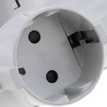 Clavija enchufe triple schuko de color blanco 220VAC con interruptor - IA09000 - 09