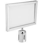 Portacarteles A4 color plata para poste separador - BB04400 - 01