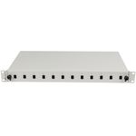 Patch panel blanco para rack 19" 1U 12 SC simplex o LC duplex - FQ10300 - 06