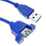 Cable alargador USB 3.0 para empotrar en panel de 1 m tipo A Macho a Hembra - UB02900 - 01