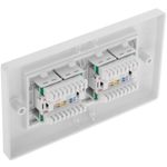 Placa de pared de 140x80 de 4 RJ45 Cat.5e UTP - RI05300 - 02