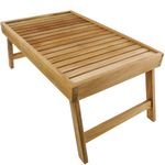 Bandeja para cama 55 x 35 x 5 cm plegable de madera de teca certificada - KZ11400 - 05