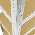 Estanteria metálica galvanizada para almacenar de 5 baldas de madera 90x30x180 cm - IH00600 - 07