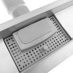 Canaleta de desagüe para ducha 90x7 cm para azulejo en acero inoxidable - KS12500 - 07