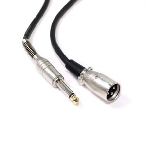 Cable de audio micrófono instrumento XLR 3pin macho a jack 6.3mm macho de 3m