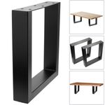 Pies rectangulares para mesita y banqueta. Patas en acero negro 400 x 80 x 430 mm 2-pack, tubos 80 x 40 mm - IP02700 - 02