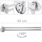 Toallero giratorio cromado doble barra modelo Renne - KS31100 - 02