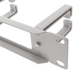 Panel guíacables para armario rack 19" 1U con 5 anillas para gestión de cables blanco - WT05100 - 06