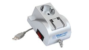 Toma de protección 230 V, programable USB