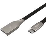 Cable USB-C macho a USB-A macho 2.0 de 1 metro negro metal Natec Prati NKA-1954 - NT40000 - 01
