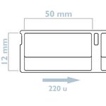 Rollo bobina de 220 etiquetas adhesivas compatibles con Dymo S0722460 y 99017 50x12mm 10-pack - KT00100 - 02