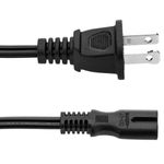 Cable eléctrico US NEMA-1-15P a IEC-60320-C7 de 1.8m negro - CL04300 - 04