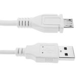 Cable USB 2.0 A MicroUSB macho blanco 3m - UR04400 - 04