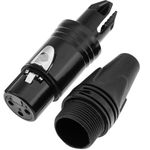 Conector XLR3 3-pin hembra negro - XN07100 - 04