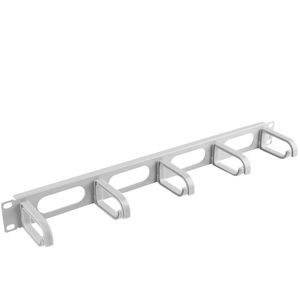 Panel pasacables para armario rack 19" blanco de 5 de anillas 1U Lanberg AK-1205-S