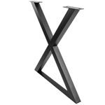 Pies en 'X' para mesa. Patas en acero negro 680 x 50 x 710 mm 2-pack - IP00300 - 10