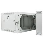 Armario Rack mural 19" 6U F600 600x600x374mm pared desmontado DIY blanco Lanberg - WK34300 - 03