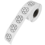 Rollo bobina de 500 etiquetas adhesivas para indicar que el material es reciclable 25 x 25 mm - SD00300 - 05