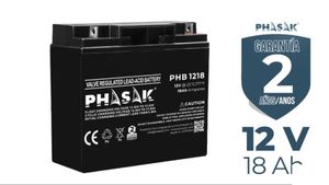 Batería Phasak 12V 18Ah VRLA AGM