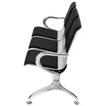 Bancada para sala de espera con sillas ergonómicas acolchadas de 3 plazas - WC04300 - 02