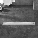 Canaleta de desagüe 90x7.5cm con rejilla en acero inoxidable mate - KS41700 - 03