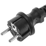 Prolongador de cable eléctrico schuko macho a hembra de 2 m negro IP44 - CG00100 - 09
