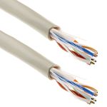 Bobina de cable de red LAN UTP categoría cat.6 24AWG CCA rígido gris 100 m - LN05500 - 01