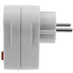 Clavija enchufe schuko de color blanco 220VAC con interruptor - IA08500 - 04