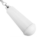 Tirador de cisterna para WC con cadena metálica y empuñadura blanca - KS16500 - 06
