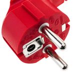 Prolongador de cable eléctrico schuko macho a hembra de 10 m rojo - CG01400 - 07