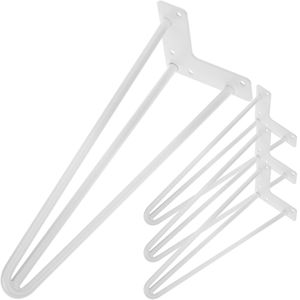 Pies para mesa y mueble Patas en acero 3 varillas 41 cm blanco 4-pack