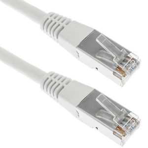 Cable de red ethernet Cat. 6 FTP de 0,5 m de color blanco