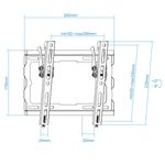 Soporte de pared inclinable para pantalla de 23" a 43" 45 Kg VESA hasta 200x200 mm - OU10300 - 03