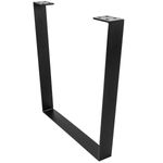 Pies rectangulares para mesa. Patas en acero negro 700 x 80 x 710 mm 2-pack - IP01400 - 09