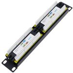 Patch panel 10" para armario rack 12-Port RJ45 Cat.6 UTP 1U - TR03400 - 02