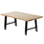 Pies rectangulares para mesita y banqueta. Patas en acero negro 400 x 80 x 430 mm 2-pack - IP02800 - 04